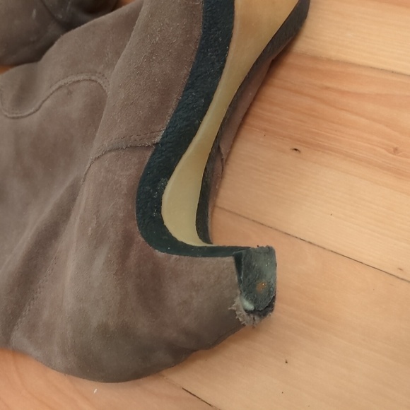 Sam Edelman slouchy dark gray suede knee high boots size 9.5 - Picture 3 of 6